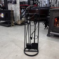 Кований набір для каміну LOFT №4 чорний